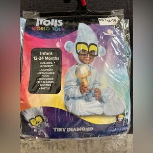Trolls Tiny Diamond Infant Costume - Light Blue and Yellow